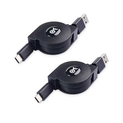Abbildung von Cable Matters 2er Pack kurzes Einziehbares USB auf C Kabel für 5V 3A (USB 1m, Schnellladekabel, zu Ladekabel) 1 Meter