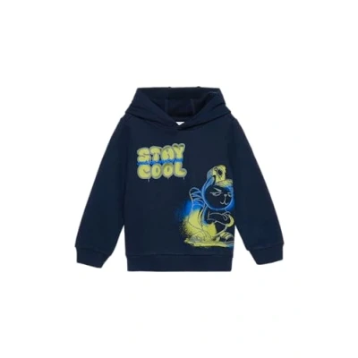 Abbildung von s.Oliver IMPRIMÉ SUR LE Devant Kapuzenpullover für Kinder, Größe: 104/110, Navy