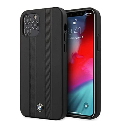 Abbildung von BMW BMHCP12LRSPPK Hülle für iPhone 12 Pro Max 6,7&quot; schwarz Leather Curve Perforate