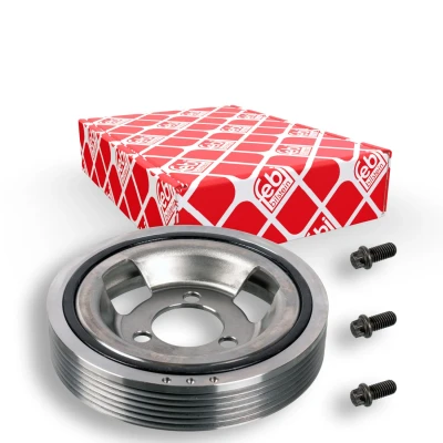Abbildung von febi BILSTEIN 33617 Kurbelwellenriemenscheibe 6PK 138 5 mit Schrauben Plus BMW: 1 Schrägheck, 3 Limousine, Touring, MINI: Countryman