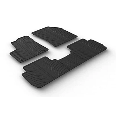 Abbildung von Gledring 0164 Fußmattensatz Gummi vorne und hinten 5 schwarz 750mm 550mm PEUGEOT: 5008 II