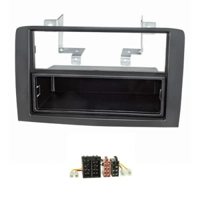 Abbildung von tomzz Audio 2414 028 Radioblende Set kompatibel mit FIAT Idea Lancia Musa schwarz Radioadapter ISO
