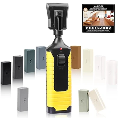 Abbildung von Vinylboden Reparaturset, Vinyl Fliesen Hartwachs Laminat Reparaturset Grau für PVC Bodenbelag, Laminatboden, Linoleum, Arbeitsplatte küche Kunststoff Holz und Parkett Holzkitt Möbel Reparatur