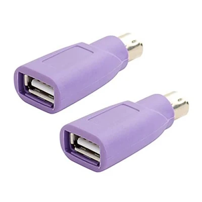 Abbildung von Uniqal 2X Ps2 zu USB Anschluss, Computer Maus und Tastatur Miniadapter, Konverter