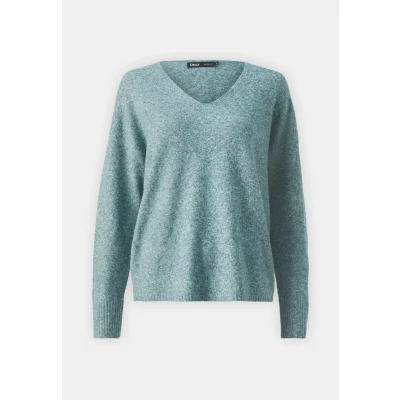 Abbildung von ONLY Onlrica LIFE Vneck Strickpullover, Damen, Größe: Small, Sea moss
