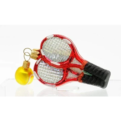 Abbildung von condecoro Tennisschläger Christbaumschmuck Christbaumkugel