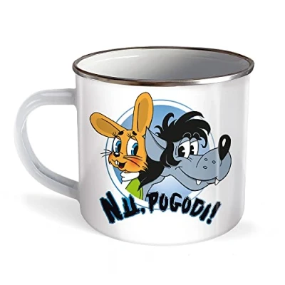 Abbildung von Trötsch Verlag Tasse Hase &amp; Wolf Nu pogodi pagadi Emaillebecher