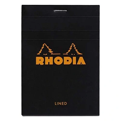 Abbildung von 10 x Rhodia Notizblock Nr. 12 8,5x12cm liniert 80 Blatt schwarz