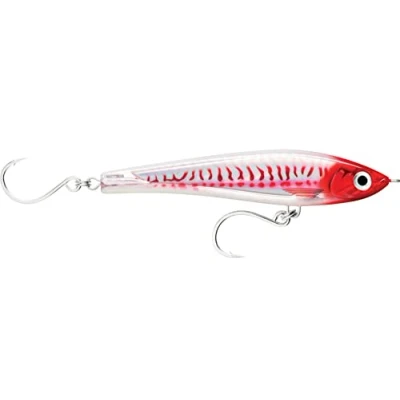 Abbildung von Rapala Angelköder X Rap Magnum Stick Angelmaterial mit Kunststoffkonstruktion Fischköder aus sinkendem Meer Schwimmtiefe variabel Größe 17 cm / 88 g HD Red Head UV