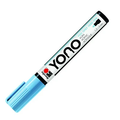 Abbildung von Marabu 12400103255 YONO Marker, Aquamarin 255, vielseitiger Acrylstift mit japanischer Rundspitze 1,5 3 mm, wasserbasiert, lichtecht und wasserfest, für nahezu alle Untergründe