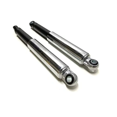 Abbildung von 320mm Stoßdämpfer Set in Schwarz und Chrom für Hercules, Simson, Mofa, Moped, Mokick Universelles Federbein Set, erstklassige Qualität