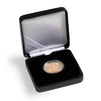 Abbildung von Leuchtturm, Münzetui, Nobile für Münzen Ø 34 mm. (1 Stk.) Schwarz Abm: 65x65x26 pro Stk.
