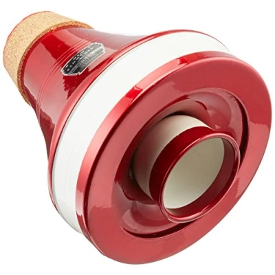Abbildung von Humes &amp; Berg 189 Stonelined Wah Dämpfer/Mute für Bassposaune (Aluminium), Rot/Weiß