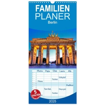 Abbildung von Familienplaner 2025 Berlin mit 5 Spalten (Wandkalender, 21 cm x 45 cm), CALVENDO