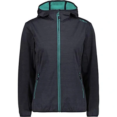 Abbildung von CMP Damen Softshelljacke mit Fester Kapuze, Anthrazit, D40