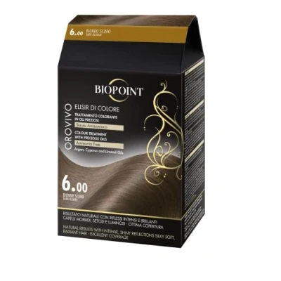 Abbildung von Biopoint Orovivo Haarfärbe Set aus Öl ohne Ammoniak, nährend und aufhellend, verleiht eine intensive glänzende Farbe, 142 ml