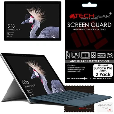 Abbildung von TECHGEAR (2 Stück Matte Displayschutzfolien für Microsoft Surface Pro 2017 (10,0 Zoll) Blendschutz Schutzfolie 5. Gen. (auch bekannt als 5)