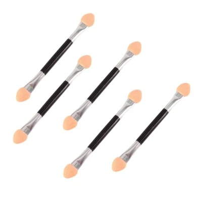 Abbildung von Lidschatten Pinsel, 5 Pcs Sponge Eyeshadow Brush, Pinsel Doppelseitige Color, Einweg Applikator Lidschattenpinsel
