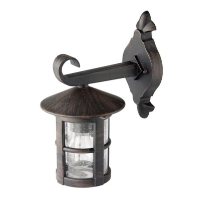 Abbildung von BRILLIANT Lampe Jordy Außenwandleuchte hängend schwarz rost braun/gewischt 1x A60, E27, 60W, geeignet für Normallampen (nicht enthalten) IP Schutzart: 44 spritzwassergeschützt