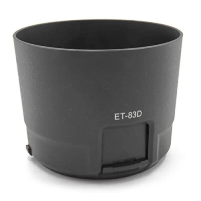 Abbildung von vhbw Gegenlichtblende Ersatz für Canon ET 83d 77mm Objektiv Schwarz, Kunststoff, tulpenförmig, 11,3 cm