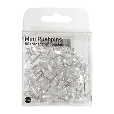 Abbildung von Bi Office PI2119 Mini Pinnnadeln, Metall/Kunststoff, transparent