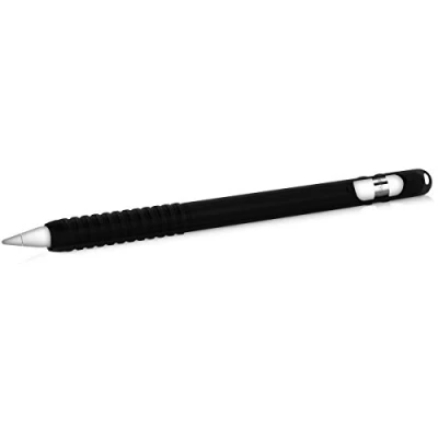 Abbildung von kwmobile Schutzhülle kompatibel mit Apple Pencil (1. Gen) Hülle Stift Silikon Case Schutz Abdeckung Ladeanschluss Schwarz