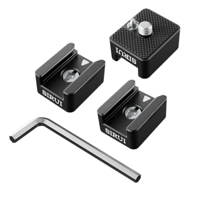 Abbildung von SIRUI Kamera Cold Shoe Mount Adapter, Kaltschuh Blitzschuh Halterung mit 1/4&quot; 20 Gewinde für Kamerakäfig Blitz LED Licht Monitor und Mikrofon, AM CSA 3, 3 Stück