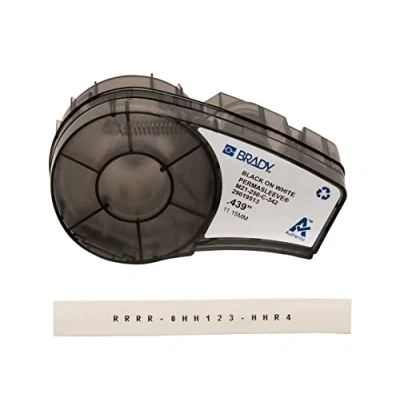 Abbildung von Brady (M21 250 C 342) PermaSleeve Schrumpfschläuche aus Polyolefin für BMP21 PLUS; 11.15 mm x 2.10 m Schwarz auf Weiß