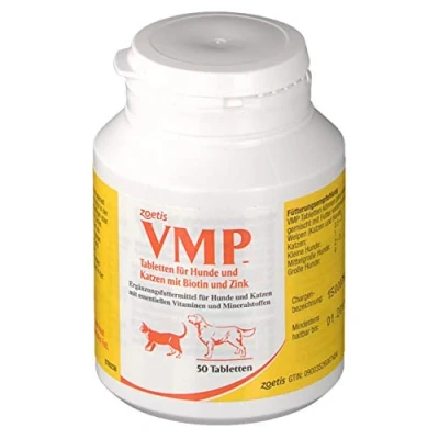 Abbildung von Zoetis VMP Tabletten 50 Ergänzungsfuttermittel für Hunde und Katzen mit Proteinen Mineralstoffen Auch säugende tragende Muttertiere geeignet
