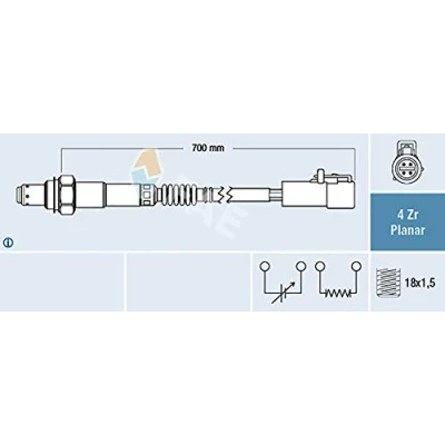 Abbildung von FAE 66082 Parksensoren vorne, hinten RENAULT: GRAND SCENIC 3, MEGANE 3 Coupe, LAGUNA Grandtour, OPEL: Vivaro B Combi, NISSAN: NV300 Bus