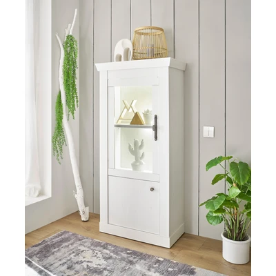 Abbildung von Home affaire Vitrine &quot;RAVENNA&quot;, im romantischen Landhausstil, Griff aus Metall, Höhe 146 cm