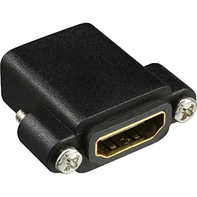 Abbildung von InLine 17600N HDMI Adapter zum Einbau mit Gewinde, A Buchse/Buchse, vergoldete Kontakte, 4K2K kompatibel