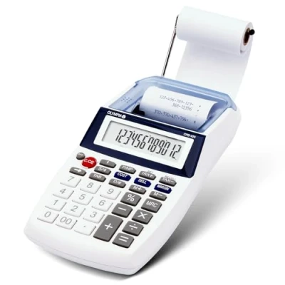 Abbildung von Olympia Taschenrechner CPD 425, druckender Tischrechner, mit 12 stellige LCD Anzeige