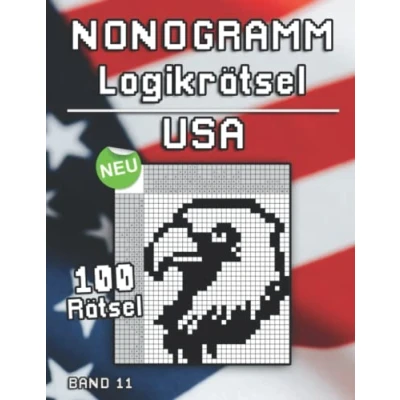 Abbildung von Nonogramm Rätsel: Hanjie Rätselbuch USA &amp; Amerika mit Logik Bilderrätseln als Gehirntraining für Erwachsene und Kinder (Logik Puzzles)