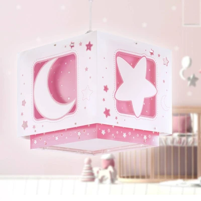 Abbildung von Dalber 63232S Hängeleuchte Rosafarbener Mond Kinderzimmer Lampe Leuchte, Rosa