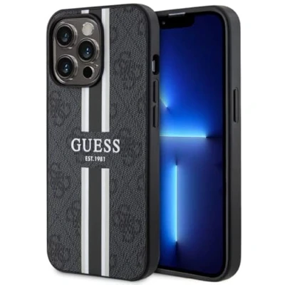 Abbildung von Guess GUHMP13XP4RPSK Hülle für iPhone 13 Pro Max 6,7&quot; Schwarz hardcase 4G Printed Stripes