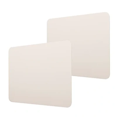 Abbildung von Estink Wasserdichtes Mauspad, 2 Mm Ultradünnes und Schmutzabweisendes Doppelseitiges Farbiges PVC Ledermaterial, Zweiteilige Verpackung(Beige + Silber)