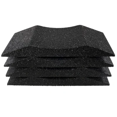 Abbildung von HASKYY 4X Reifenschuh Set 600x200x64mm bis 195er Reifen Reifenschoner Reifenbett Reifenwiege aus Gummigranulat