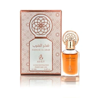 Abbildung von Ayat Perfumes Parfümöl 12ml Parfüm Extrakt ohne Alkohol, hochwertiger Moschus, Unisex, Orientalisch, Arabisch, Oud, Natürlich, Amber, Duft: Dubai (Fakhar Al Arab 12ml)