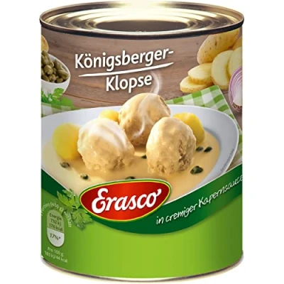 Abbildung von Erasco Königsberger Klopse in Kapernsauce pikant cremig 800g