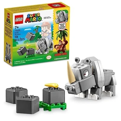 Abbildung von LEGO Super Mario 71420 Rambi das Rhino Erweiterungsset