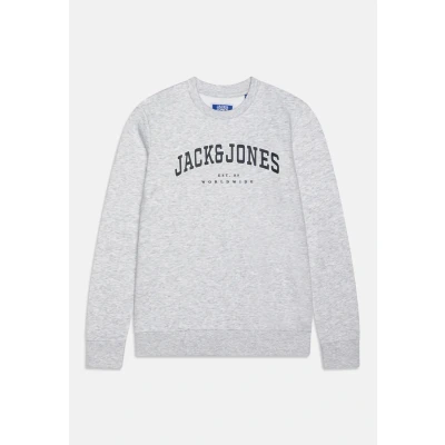 Abbildung von Jack &amp; Jones Junior Jjecaleb Varsity CREW NECK Sweatshirt für Kinder, Größe: 164, White melange