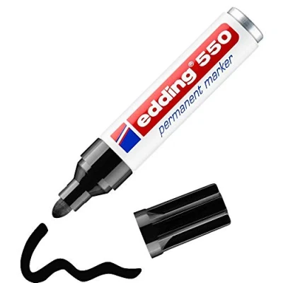 Abbildung von 6 x edding Permanentmarker 550 schwarz Blister