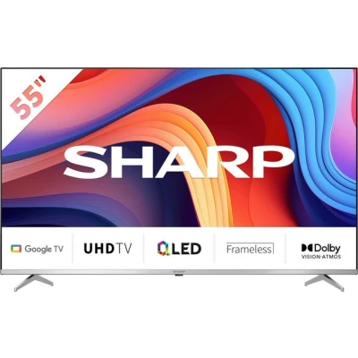 Abbildung von Sharp 4T C55GPx QLED Fernseher (139 cm/55 Zoll, 4K Ultra HD, Google TV, Smart Quantum Dot, QLED, Dolby Atmos, Vision, HDMI 2.1 mit eARC)