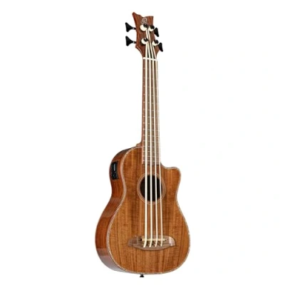 Abbildung von Ortega Guitars Bass Ukulele elektro akustisch Lizard Series inklusive Gigbag Akazie, Mahagoni (CAIMAN BS GB)