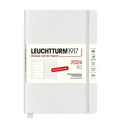 Abbildung von LEUCHTTURM1917 367769 Wochenkalender &amp; Notizbuch Medium (A5) 2024, Softcover, Light Grey, Deutsch, 12 Monate