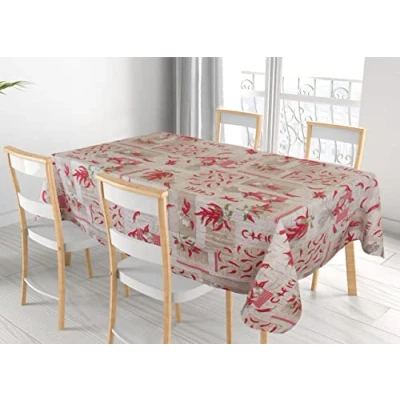 Abbildung von BIANCHERIAWEB Küchentischdecke, 100% Baumwolle, hergestellt in Italien, Design Pfeffer RP 140 x 180 cm,