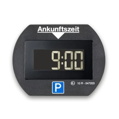 Abbildung von NeedIt elektronische Parkscheibe Park Lite, vollautomatische Parkuhr (Montagematerial inklusive), mit Zulassung, schnelle und einfache Montage