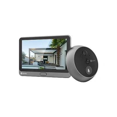 Abbildung von EZVIZ WLAN Türklingel mit 166 Weitwinkel und PIR Sensor, 2MP Türspion Kamera 4,3 Zoll Farbbildschirm, 4600mAh Akku, AI Personenerkennung, Zwei Wege Videoanruf Live Ansicht verfügbar, CP4