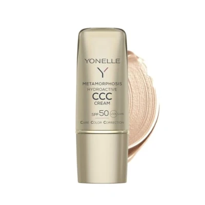 Abbildung von YONELLE CCC Cream SPF 50 mit mattierender Wirkung METAMORPHOSIS Farbkorrekturcreme Glättungseffekt Sonnencreme LSF Sunscreen zum Ausgleich des Hauttons 30 ml Sun Touch
